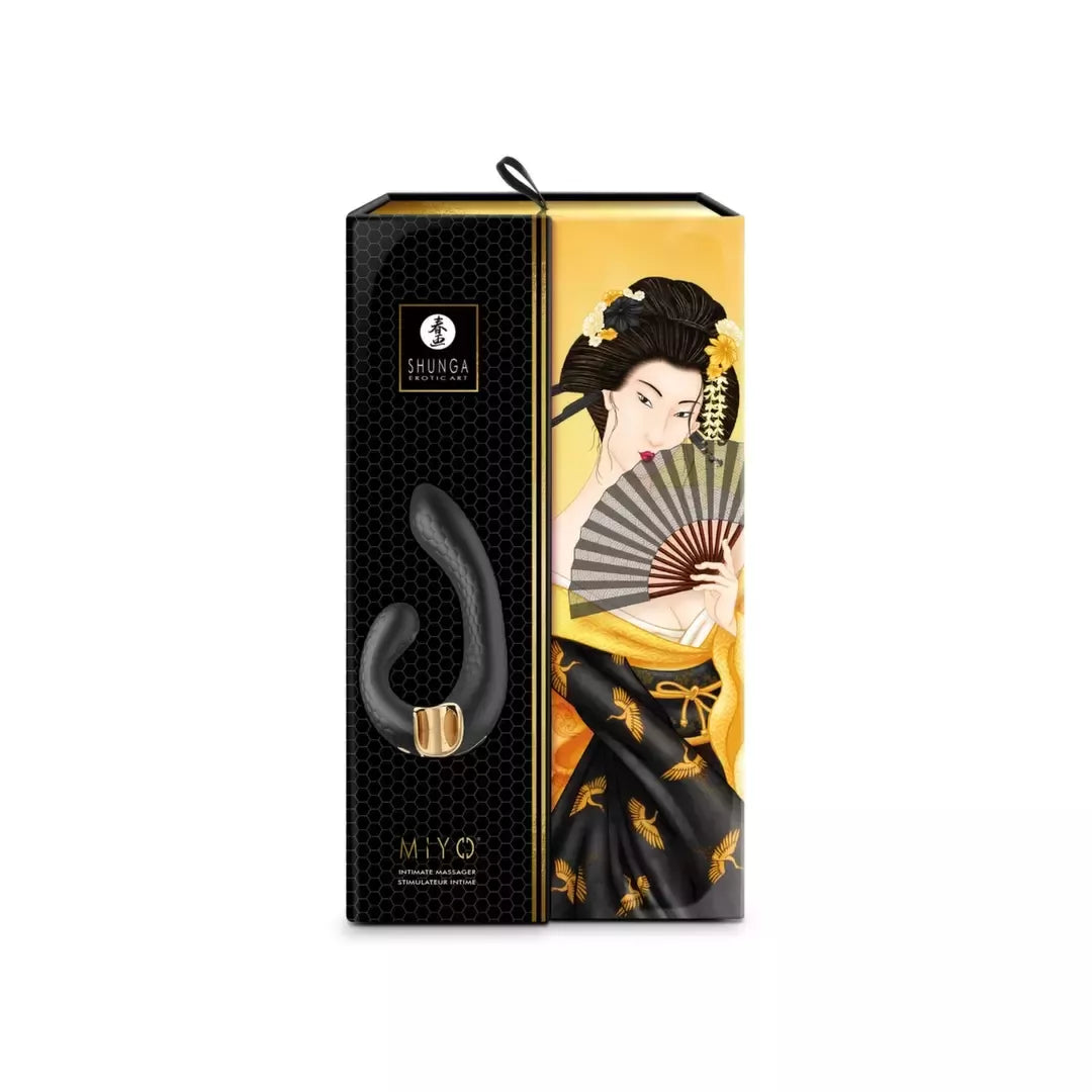 Shunga MIYO Black dviejų variklių silikoninė intymi sistema 185 mm