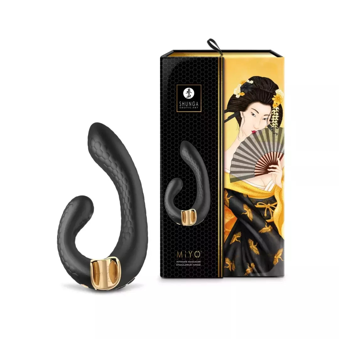 Shunga MIYO Black dviejų variklių silikoninė intymi sistema 185 mm