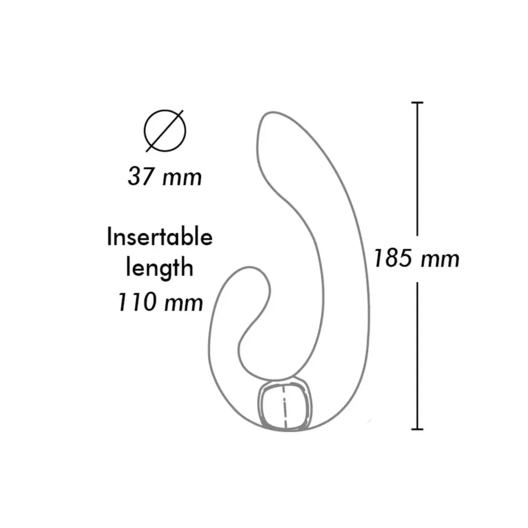 Shunga MIYO Black dviejų variklių silikoninė intymi sistema 185 mm