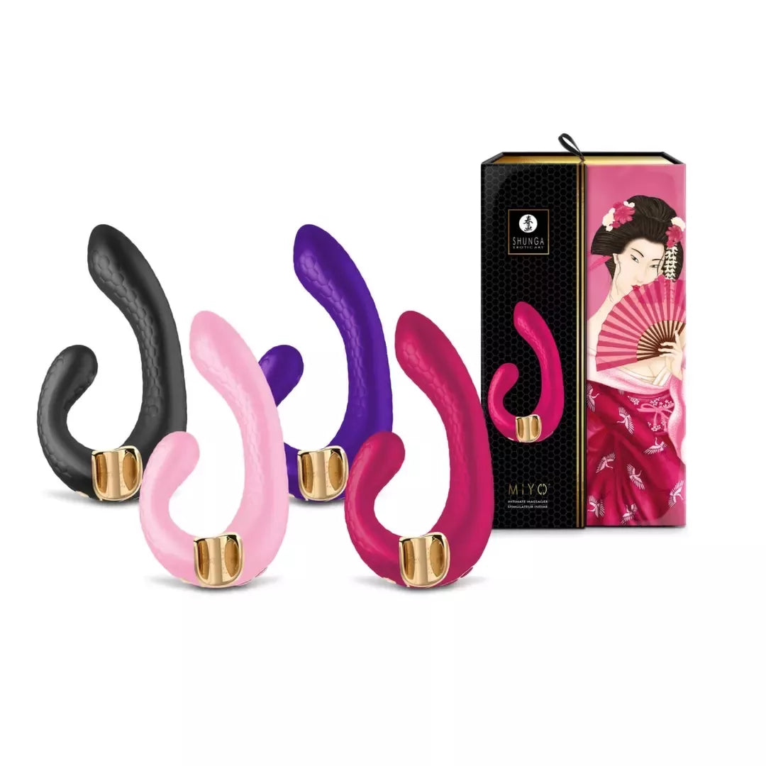 Shunga MIYO Black dviejų variklių silikoninė intymi sistema 185 mm