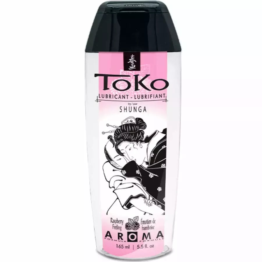 Shunga TOKO Aroma Raspberry vandens pagrindu pagamintas lubrikantas 165 ml – malonaus aromato