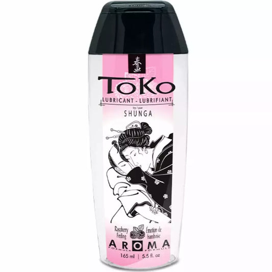 Shunga TOKO Aroma Raspberry vandens pagrindu pagamintas lubrikantas 165 ml – malonaus aromato