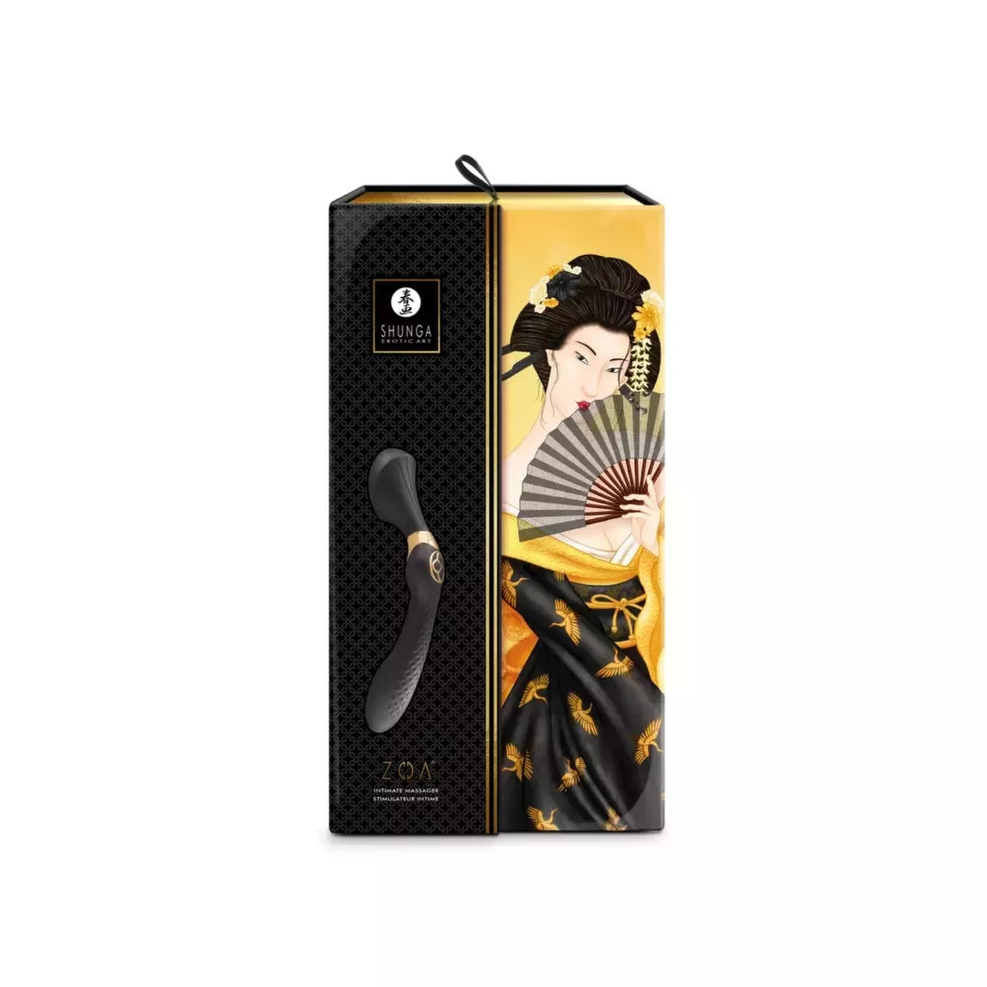 Shunga ZOA Black intymus kelių zonų vibracinis masažuoklis 27 cm