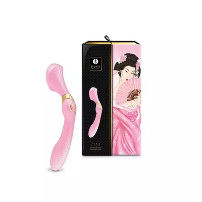Shunga Zoa Light Pink intymio masažo prietaisas, ergonomiškas, 270 mm
