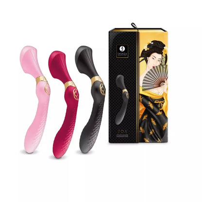 Shunga Zoa Light Pink intymio masažo prietaisas, ergonomiškas, 270 mm