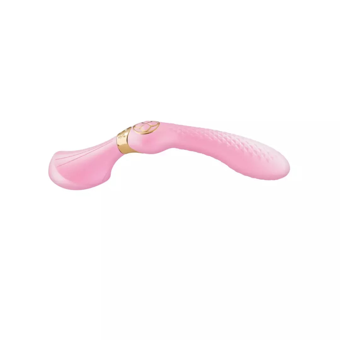 Shunga Zoa Light Pink intymio masažo prietaisas, ergonomiškas, 270 mm