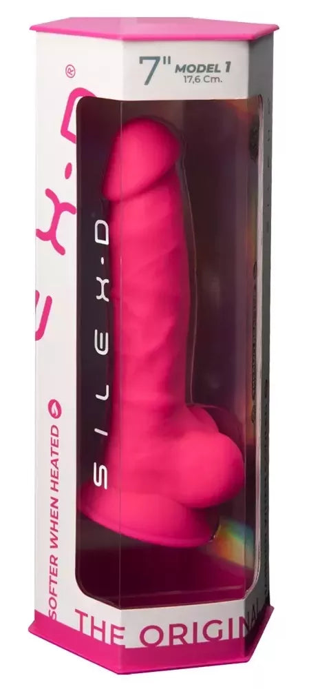 SilexD 7” Model 1 aukščiausios kokybės lankstus silikoninis intymus prietaisas, smėlio spalvos