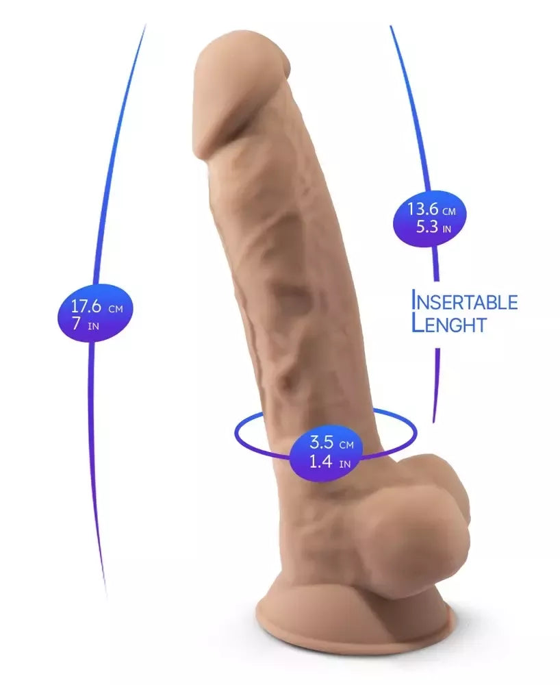 SilexD Model 1 lankstus intymus prietaisas su silikono danga 18,8 cm, smėlio spalvos