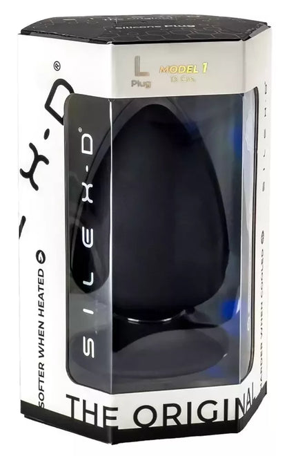 SilexD Premium Silicone Plug L – temperatūriniai pojūčiai, 13 cm, juodas
