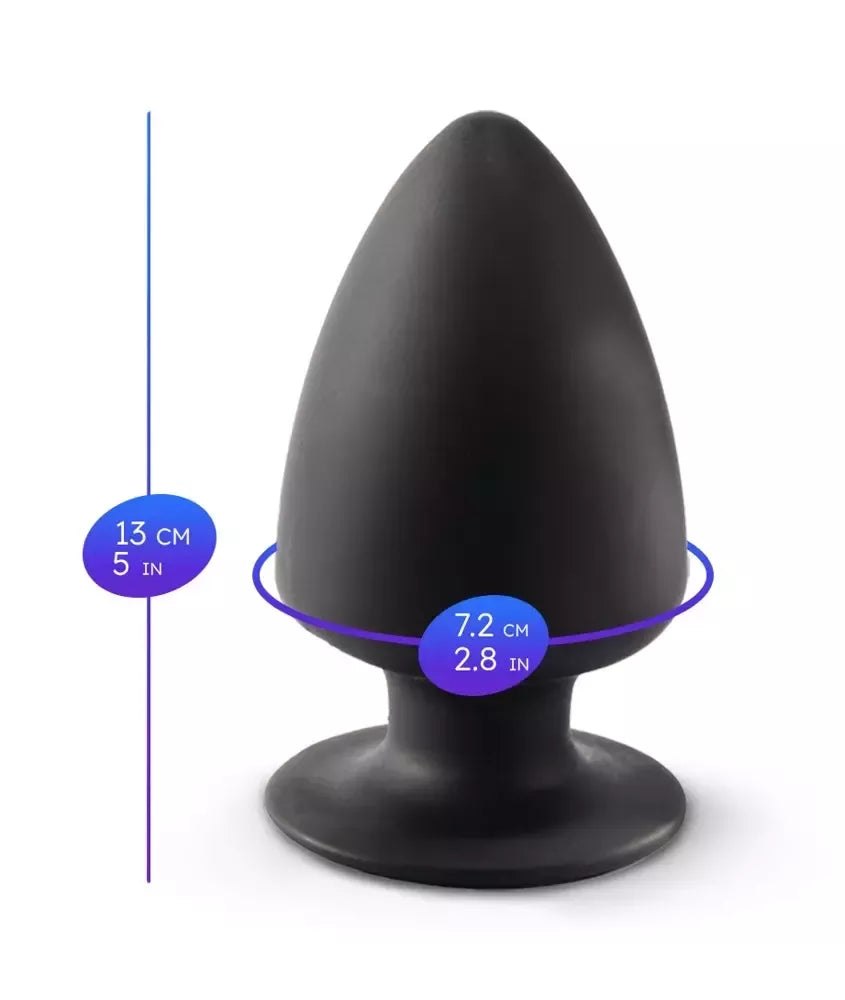 SilexD Premium Silicone Plug L – temperatūriniai pojūčiai, 13 cm, juodas