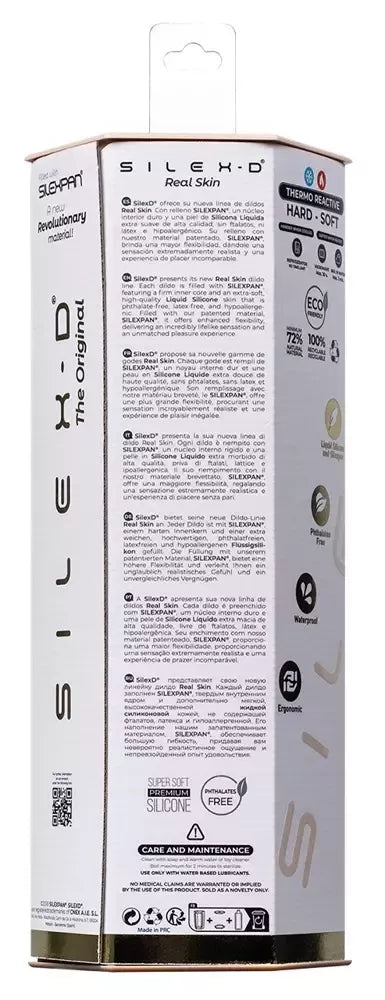 SilexD Real Skin Model 1 lanksti silikoninė sistema, kūno spalvos, 7 colių