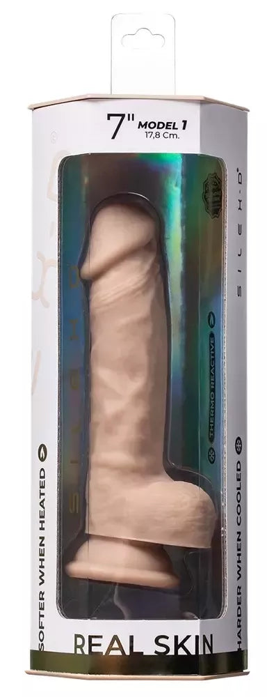 SilexD Real Skin Model 1 lanksti silikoninė sistema, kūno spalvos, 7 colių