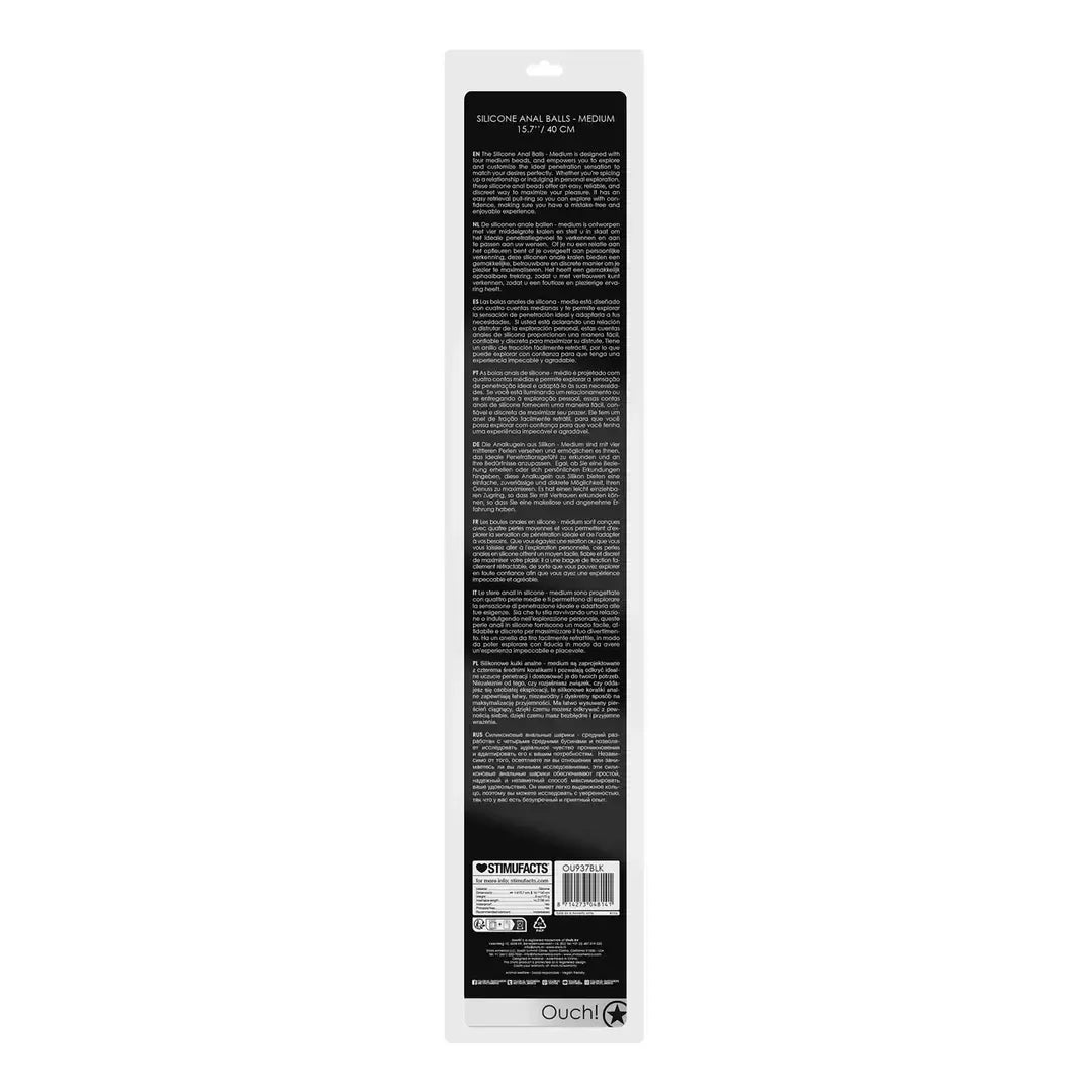 Sinner Gear Silicone Bead System Medium Black - 4 dalių rinkinys