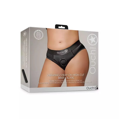 Sinner Gear vibruojančios aukštakulnės diržinės kelnaitės XL/XXL, juodos, įkraunamos