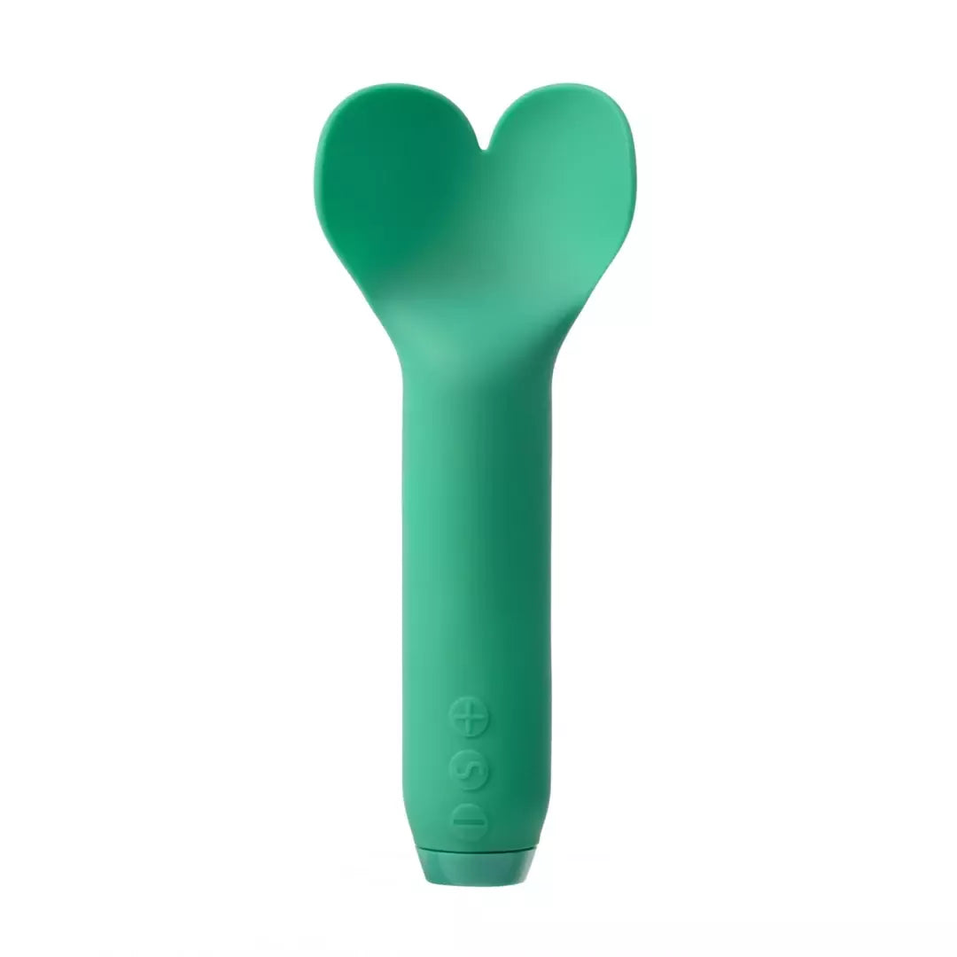 Širdelės formos vibratorius Je Joue Amour Green, įkraunamas USB
