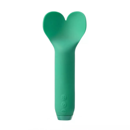 Širdelės formos vibratorius Je Joue Amour Green, įkraunamas USB