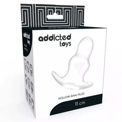 Skaidrus vidutinio dydžio analinis dilatorius Addicted Toys 9,5 cm, TPE sistema