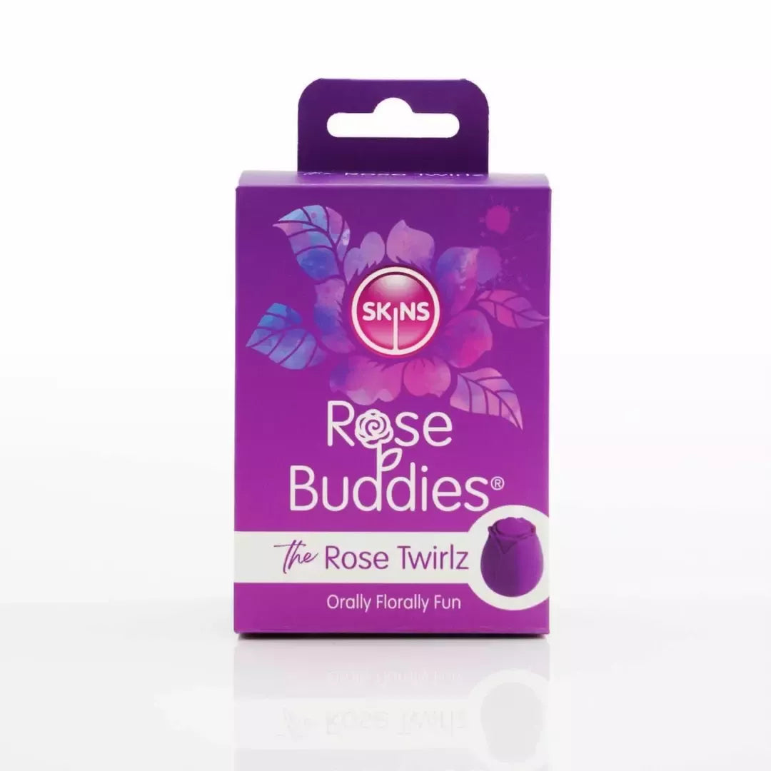 Skins Rose Buddies The Rose Twirlz kompaktiškas silikoninis vibratorius, rožinis