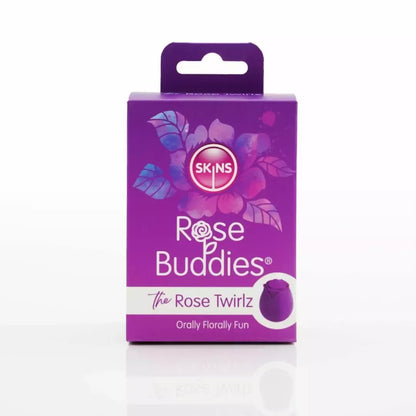 Skins Rose Buddies The Rose Twirlz kompaktiškas silikoninis vibratorius, rožinis