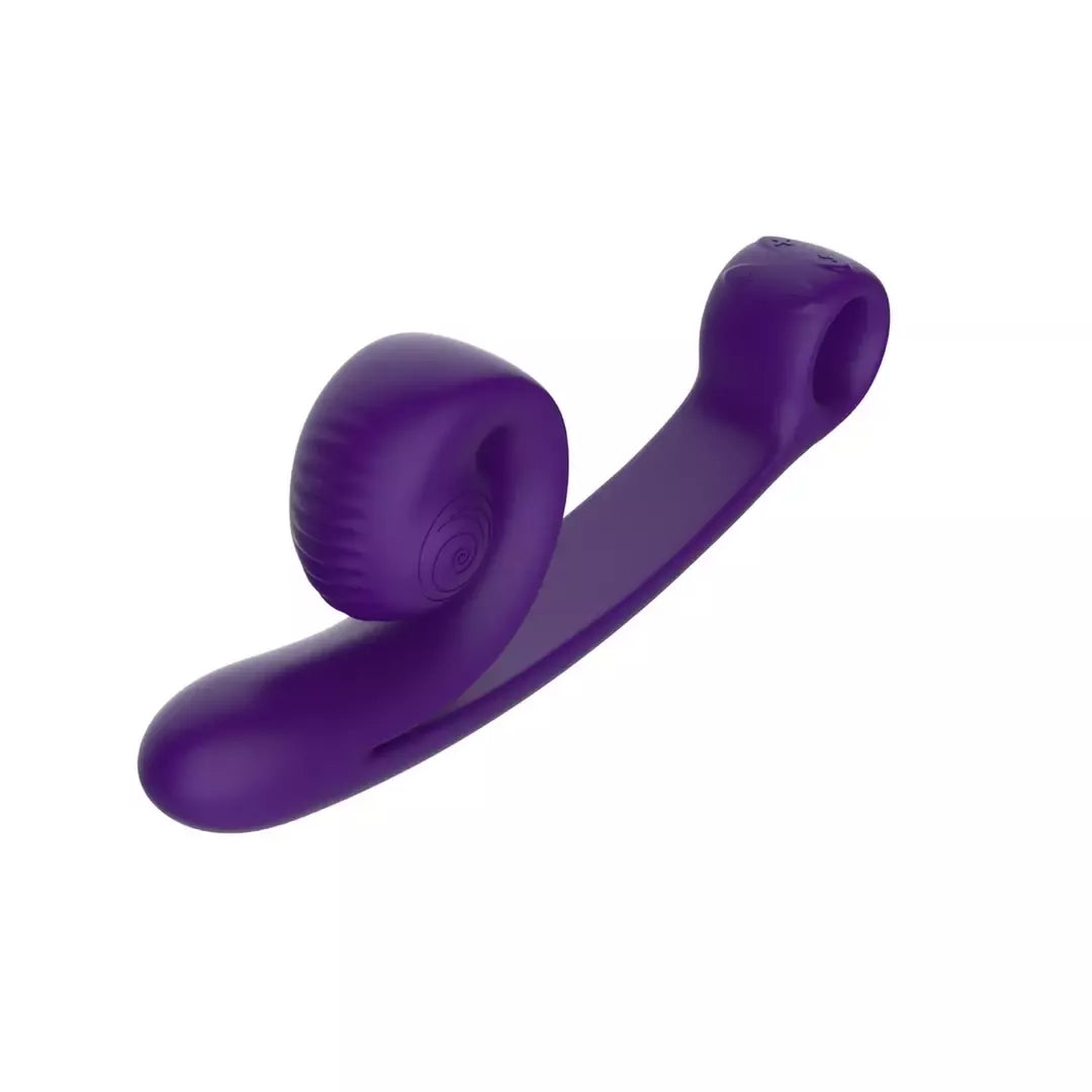 Snail Vibe Curve dviejų variklių silikoninis intymus prietaisas, violetinis