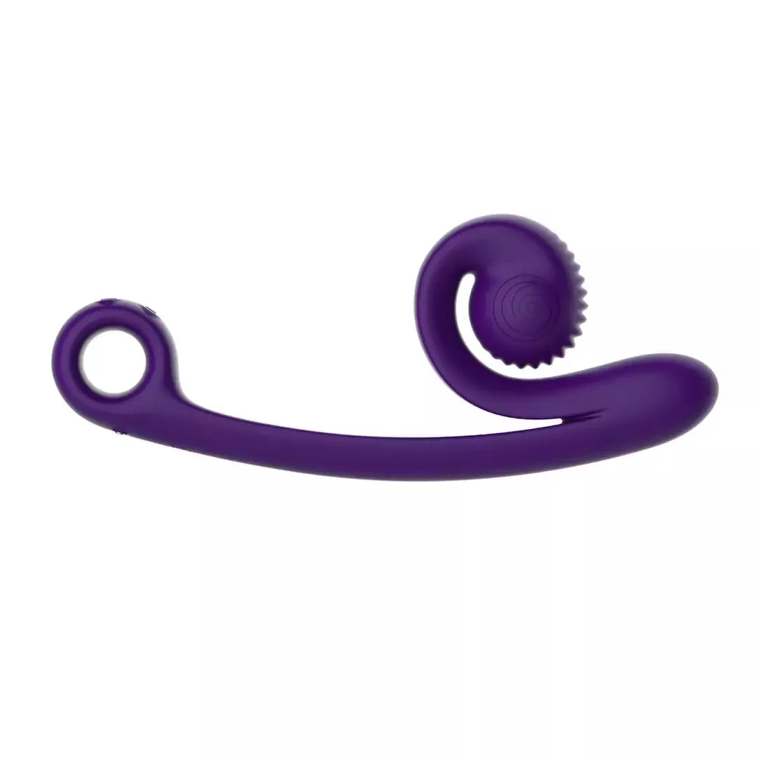 Snail Vibe Curve dviejų variklių silikoninis intymus prietaisas, violetinis