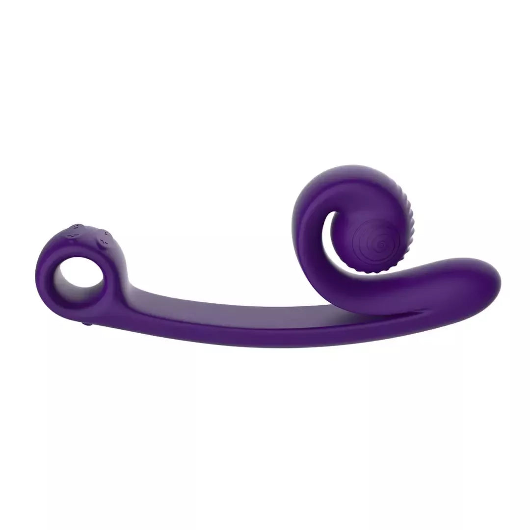 Snail Vibe Curve dviejų variklių silikoninis intymus prietaisas, violetinis