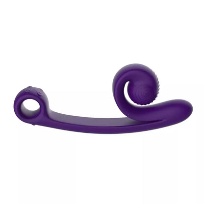 Snail Vibe Curve dviejų variklių silikoninis intymus prietaisas, violetinis