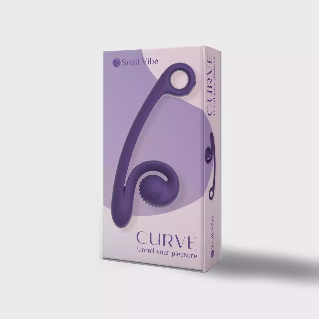 Snail Vibe Curve dviejų variklių silikoninis intymus prietaisas, violetinis