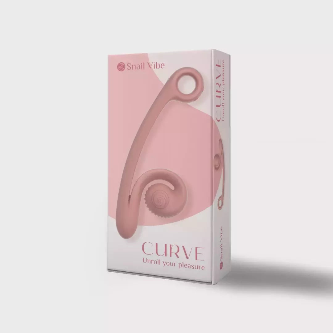 Snail Vibe Curve intymus prietaisas Peachy Pink su dvigubais varikliais, silikoninis
