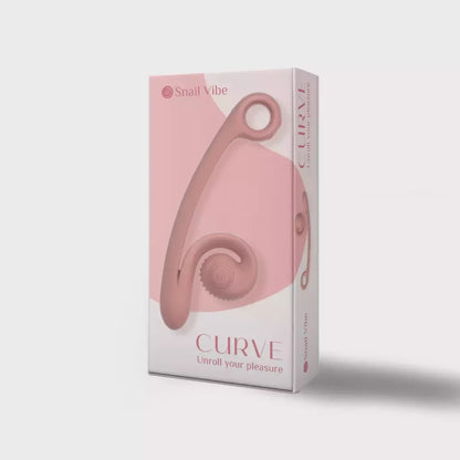 Snail Vibe Curve intymus prietaisas Peachy Pink su dvigubais varikliais, silikoninis