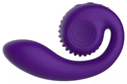 Snail Vibe Gizi Purple – dviguba sistema, lankstus silikonas, 19 cm