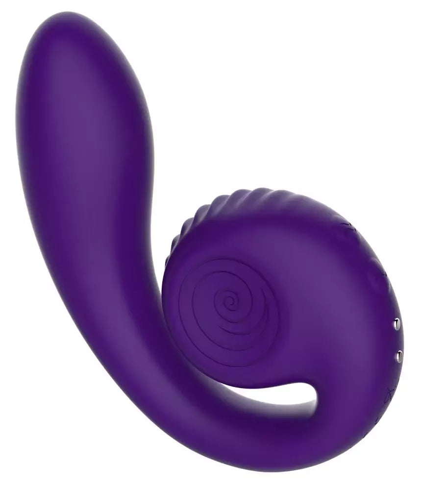 Snail Vibe Gizi Purple – dviguba sistema, lankstus silikonas, 19 cm