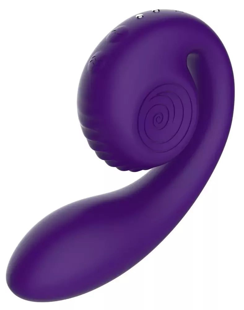 Snail Vibe Gizi Purple – dviguba sistema, lankstus silikonas, 19 cm