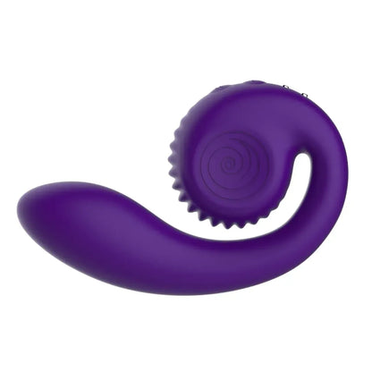 Snail Vibe Gizi vibratorius, violetinis – dviejų variklių, lankstus, kompaktiško dizaino