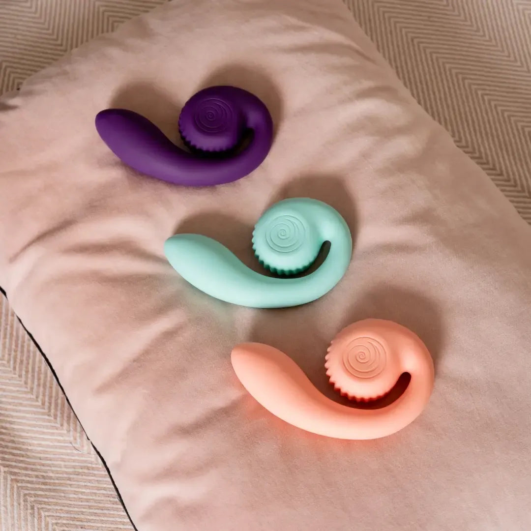 Snail Vibe Gizi vibratorius, violetinis – dviejų variklių, lankstus, kompaktiško dizaino