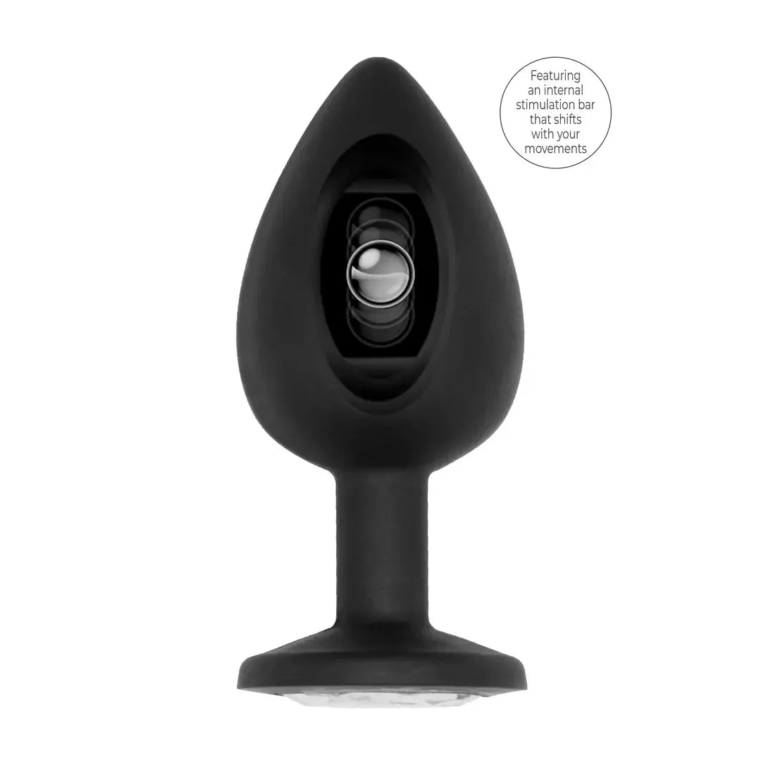 SONO Model No.91 intymus silikoninis kaištis su judėjimo sistema 9,5 cm juodas