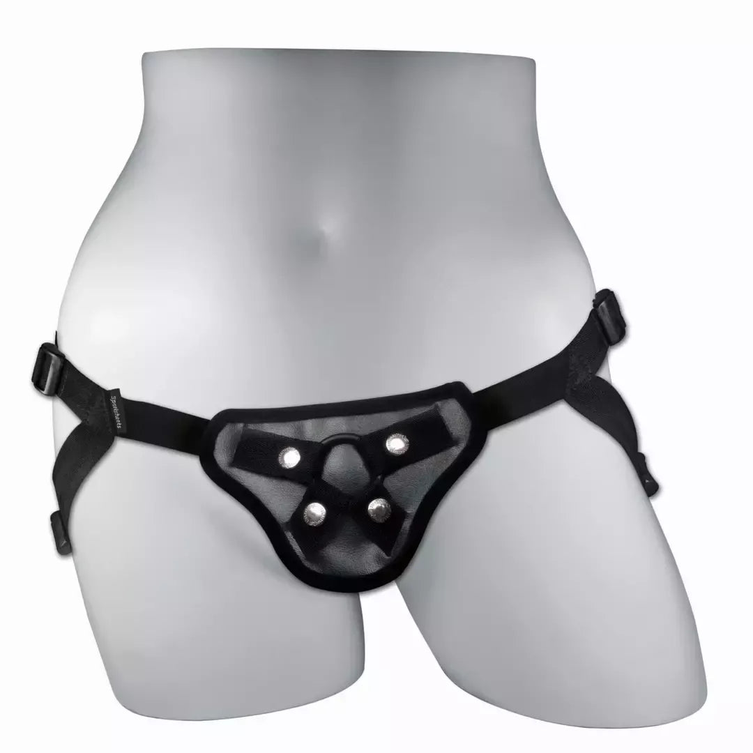 Sportsheets Ember reguliuojami diržai (harness), juodi – universalus intymus aksesuaras