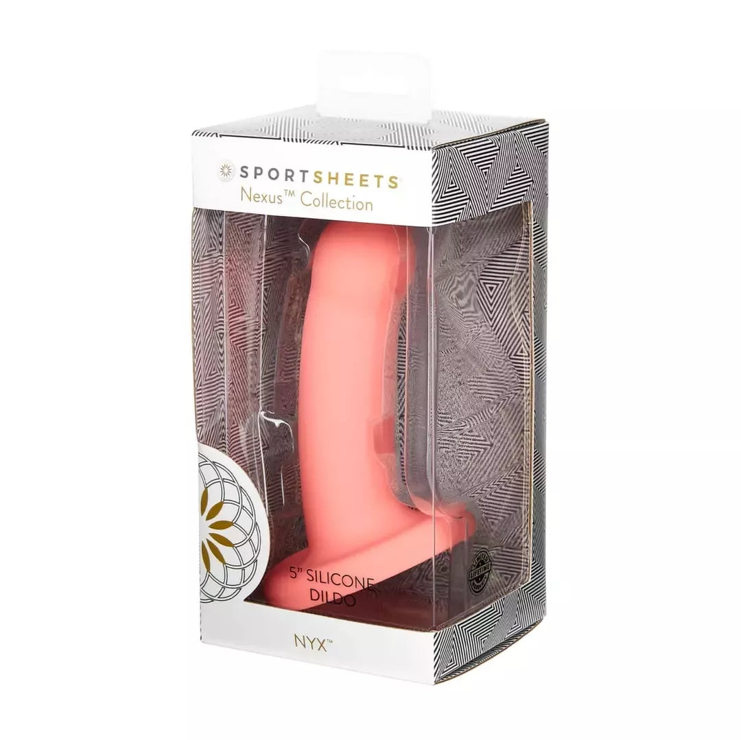 Sportsheets Nexus Nyx Coral silikoninis intymus įrenginys 15,2 cm su siurbtuku
