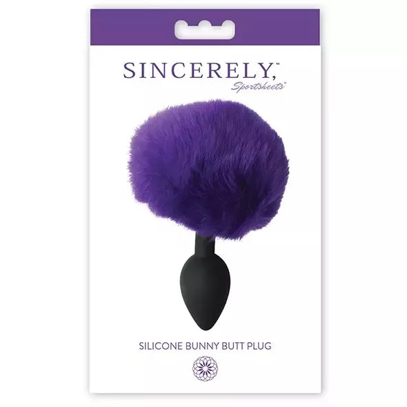 Sportsheets Sincerely Silicone Bunny Plug purpurinis 14 cm ergonomiškas dizainas
