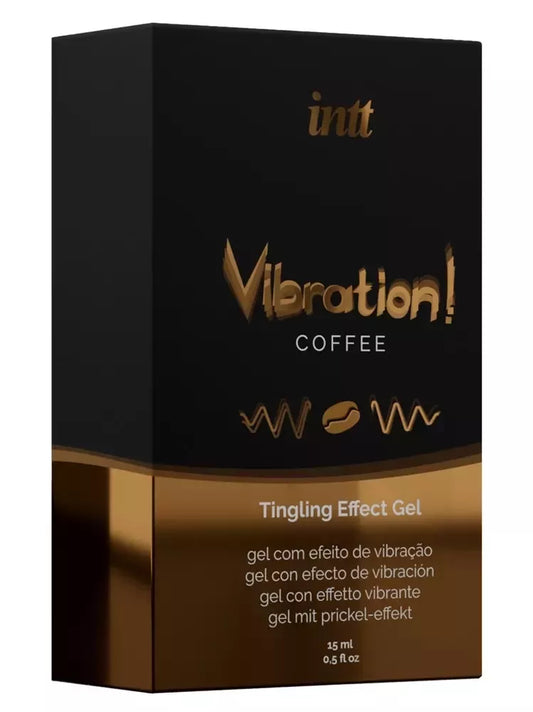 Stimuliuojantis gelis intt Vibration Coffee 15 ml su šildomuoju poveikiu