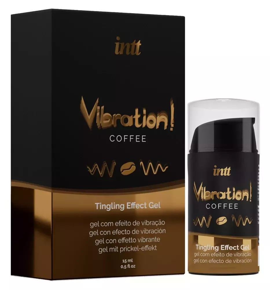 Stimuliuojantis gelis intt Vibration Coffee 15 ml su šildomuoju poveikiu