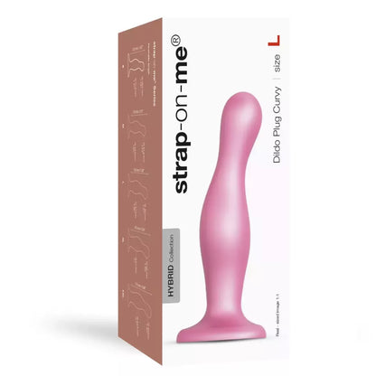 Strap-On-Me Curvy Metallic Sugar Pink L – silikoninė segtukų sistema