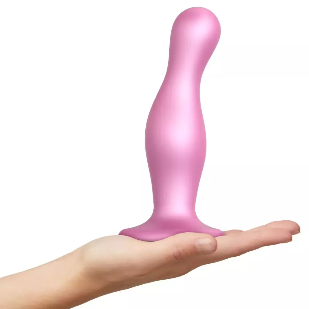 Strap-On-Me Curvy Metallic Sugar Pink L – silikoninė segtukų sistema