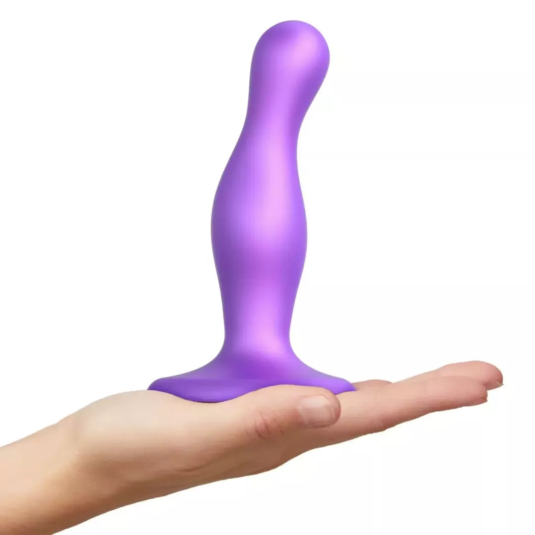 Strap-On-Me Curvy Plug Model L Metallic Purple – skystas silikonas ir siurbtukas