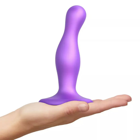 Strap-On-Me Curvy Plug Model L Metallic Purple – skystas silikonas ir siurbtukas