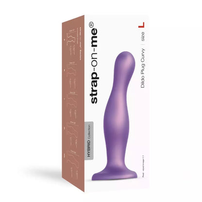 Strap-On-Me Curvy Plug Model L Metallic Purple – skystas silikonas ir siurbtukas