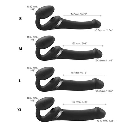 Strap-On-Me Multi Orgasm Intimate System, juodas, S dydis