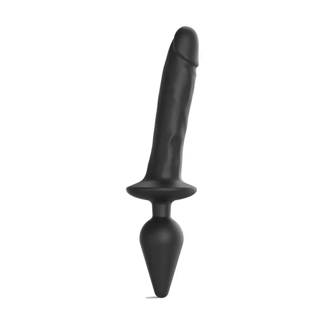 Strap-On-Me Switch Plug-In Black XXL silikoninis intymus prietaisas
