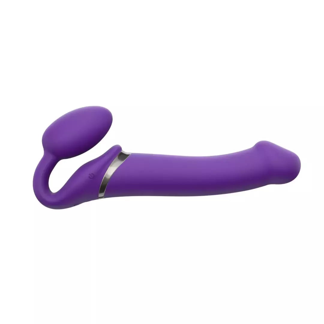 Strap-On-Me Vibrating Bendable System M Violetinė – 3 varikliai, nuotolinio valdymo pultas, silikoninis