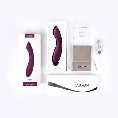 Svakom Amy 2 Violet precizinis intymus masažuoklis – ergonomiškas, atsparus vandeniui